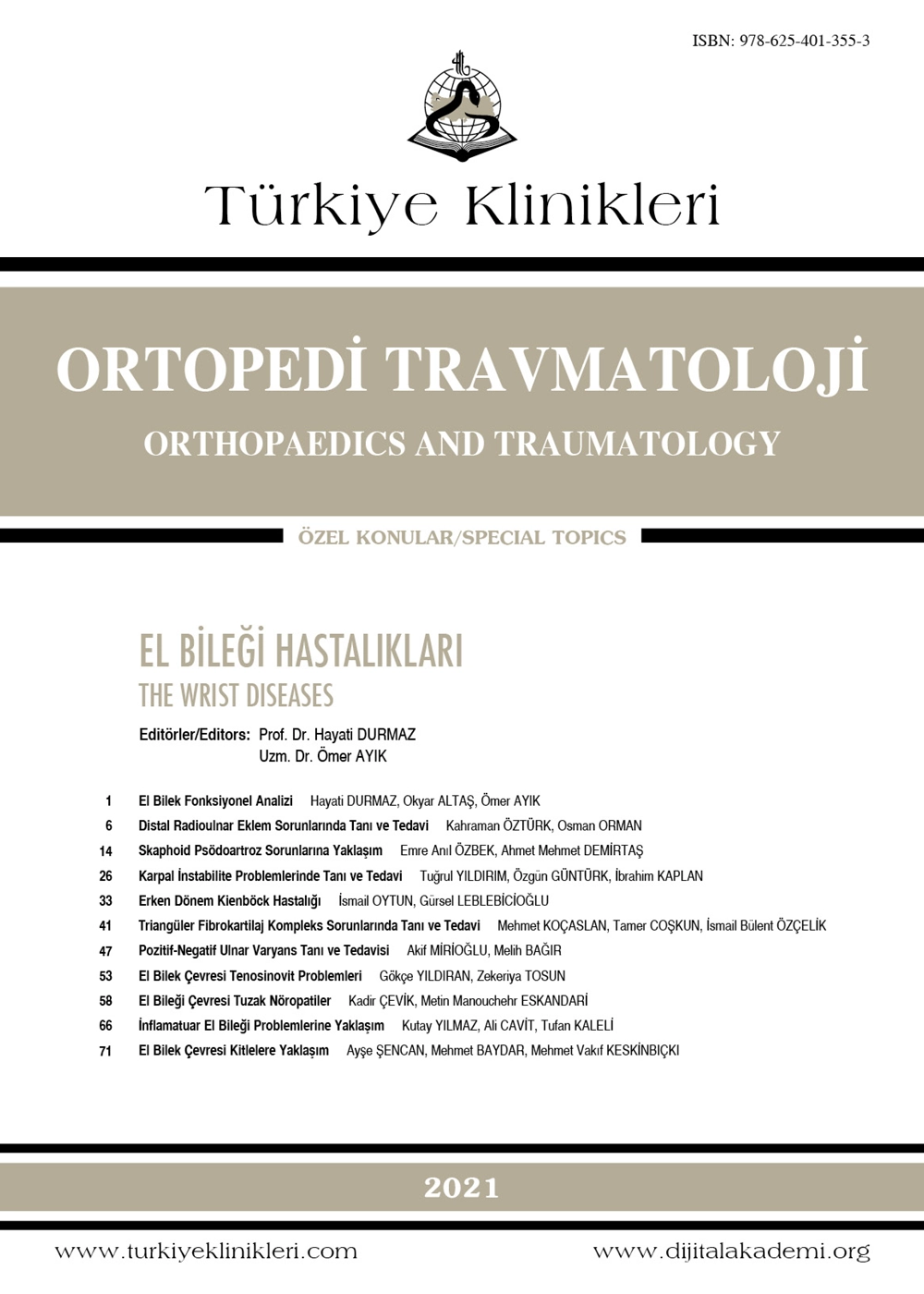 Ortopedi Travmatoloji Özel Konular Kitabı